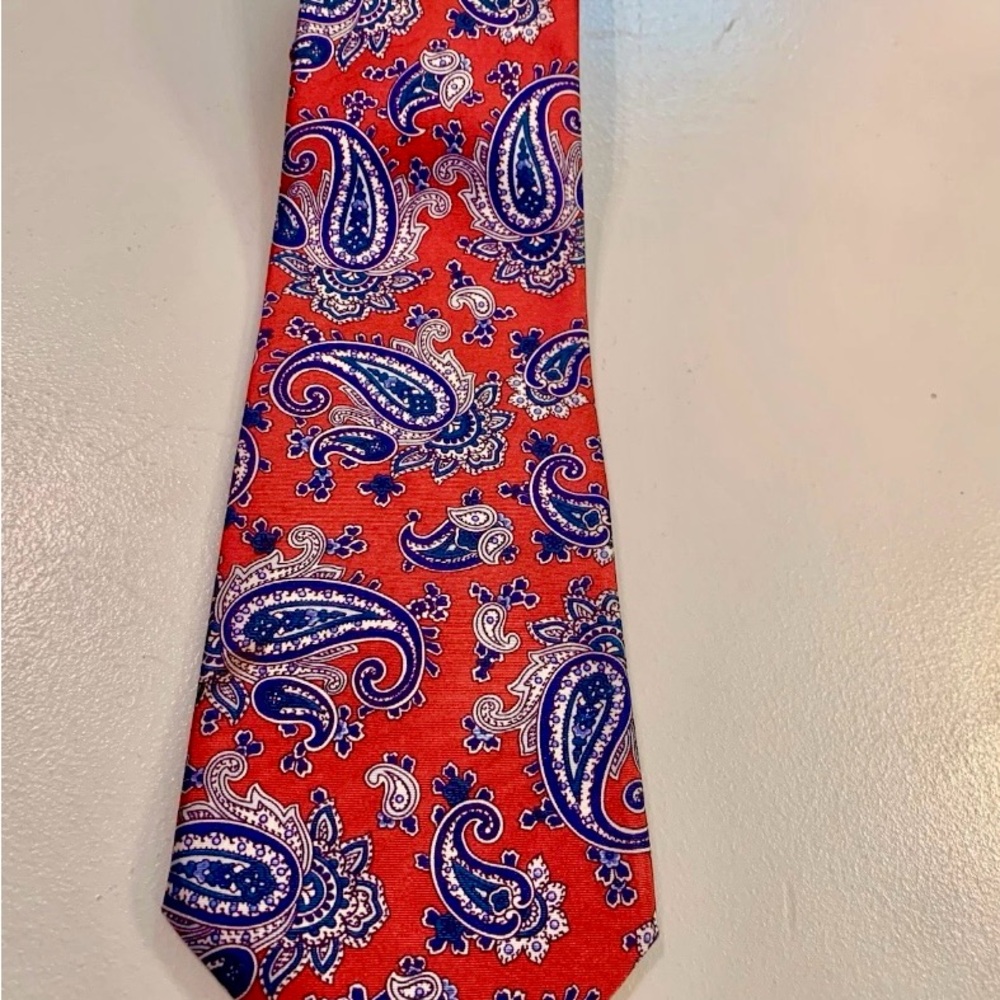 7th Avenue Silk Red and Blue Paisley Tie Adult Men’s